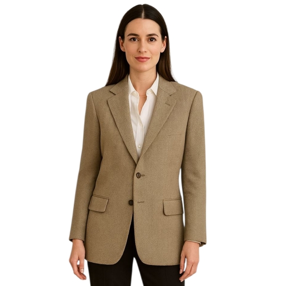 Stafford Essential Oversized Plaid Single Breasted Blazer - Picture 1 of 16